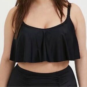 EUC Torrid Ruffle Swim Top 2x